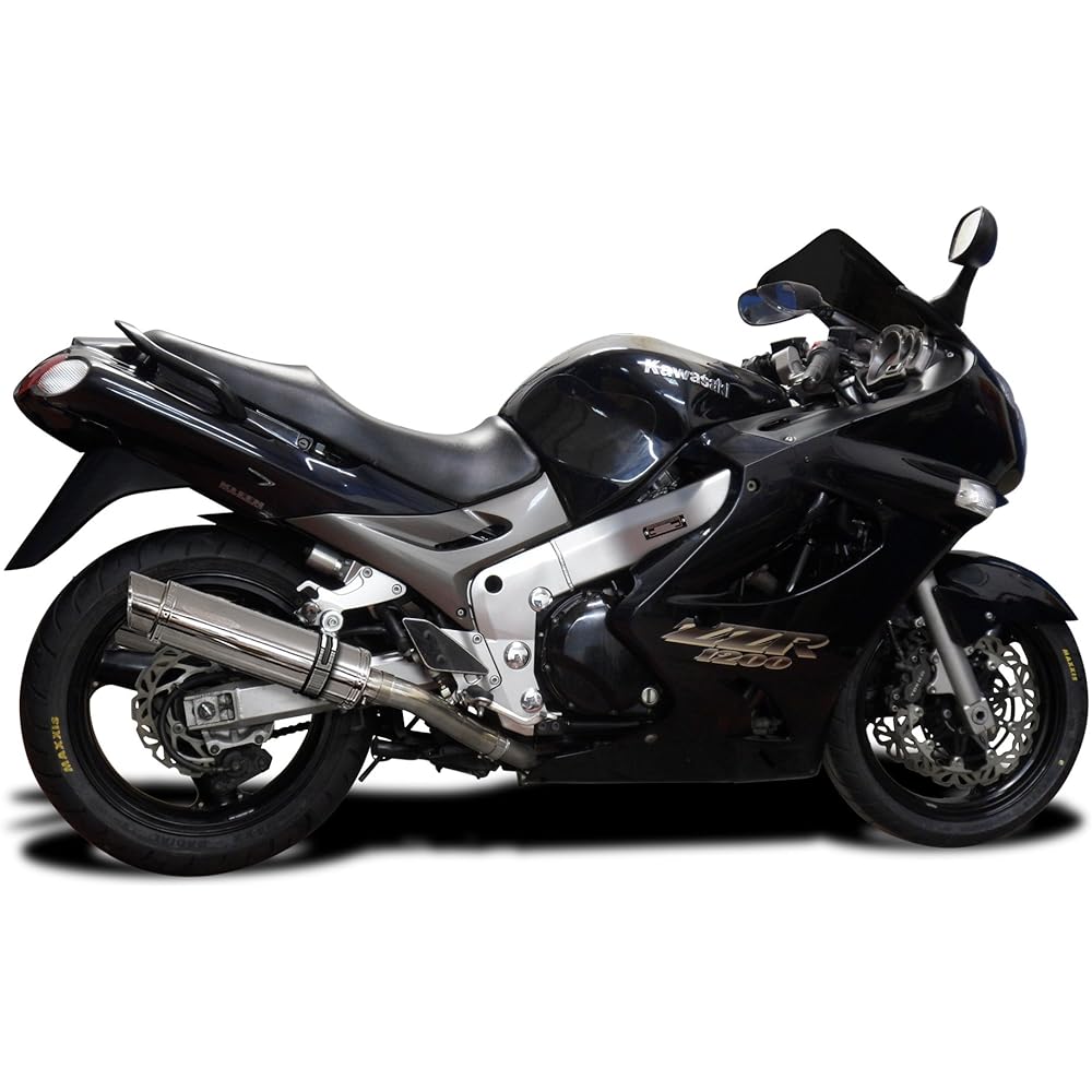 DELKEVIC Slip-on Stainless Steel Muffler KAWASAKI ZZR1200 2002-2005 350mm KIT3083