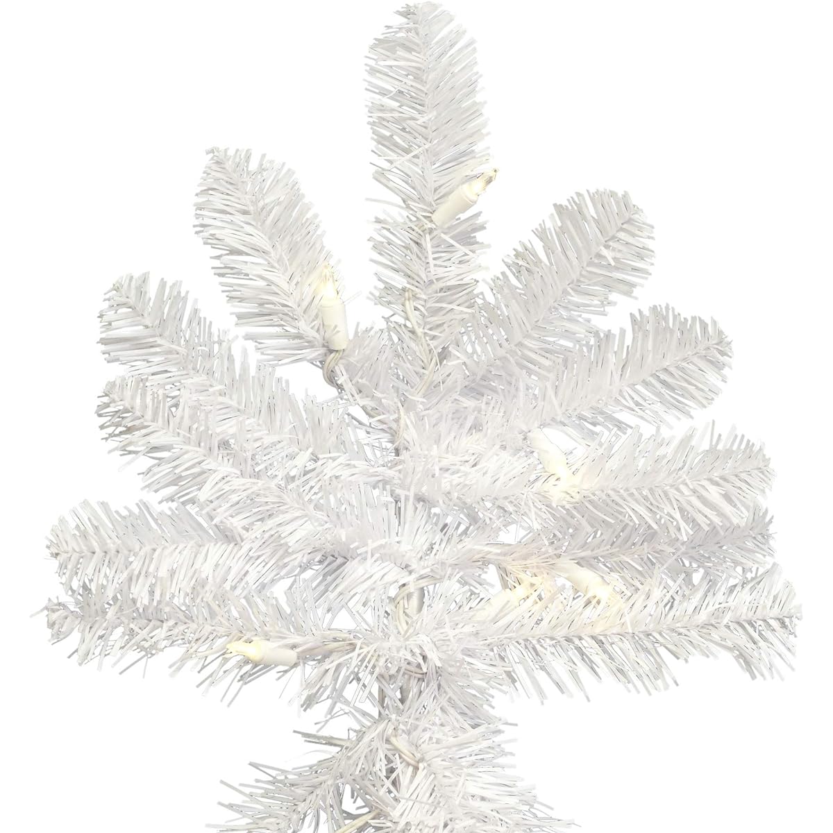 Vickerman 7.5ft White Upside Down Artificial Christmas Tree - Warm White DuraLite LED Lights Faux Upside Down Christmas Tree - Seasonal Home Decor