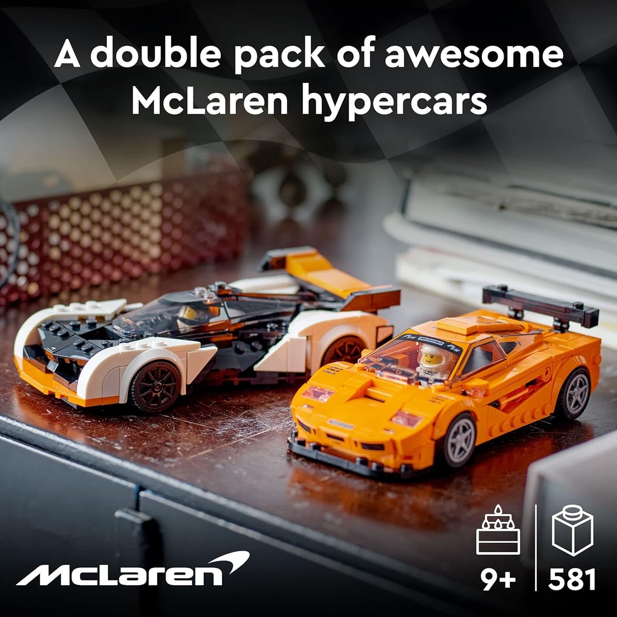 LEGO Speed Champions McLaren Solus GT & McLaren F1 LM 76918 Toy Blocks Gift Vehicles Boys Ages 9 and Up
