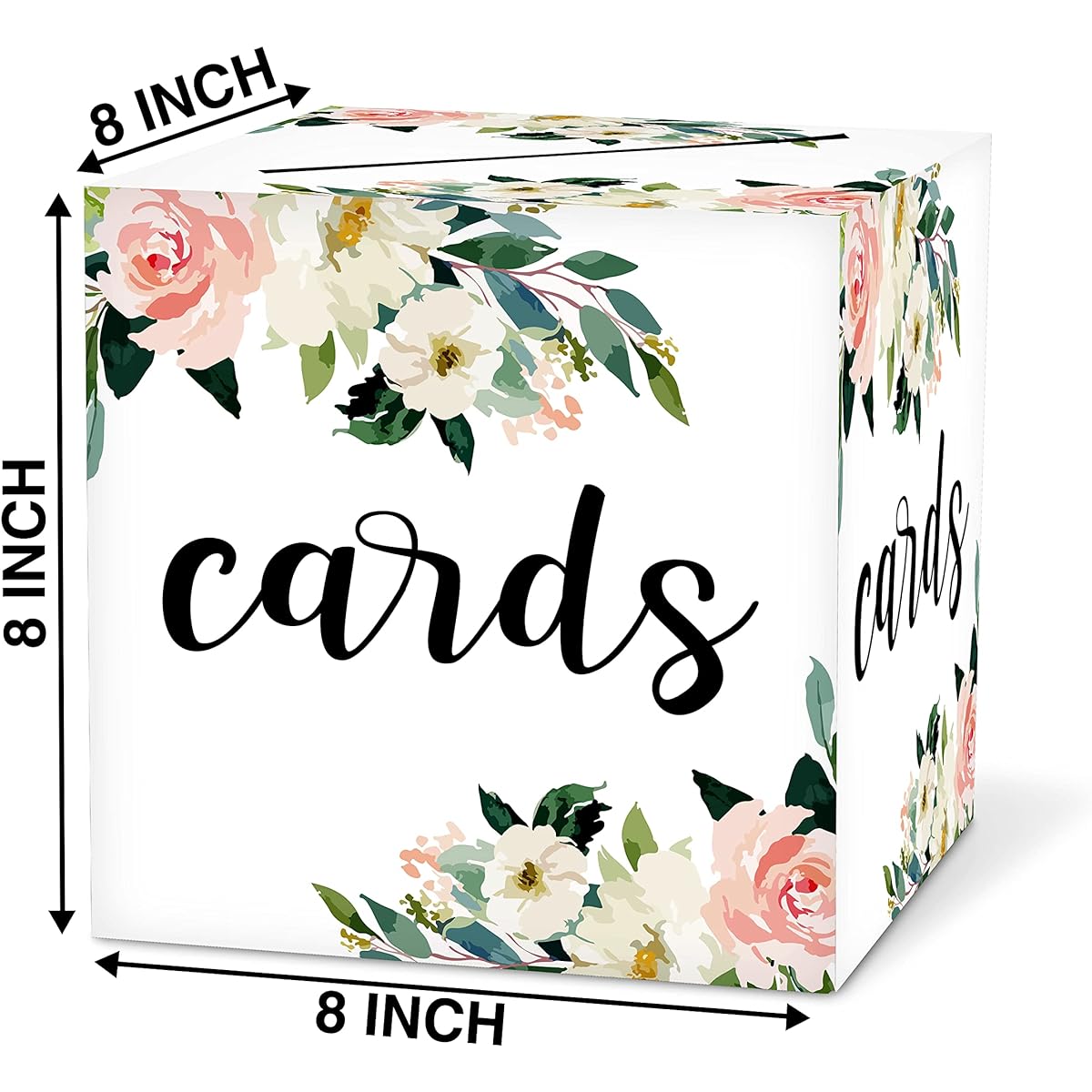 Flower Card Box for Wedding/Birthday/Baby/Bridal Shower/Engagement/Graduation/Retirement/Anniversary/Party Favors/Decoration/Money Bank - 1pc (009 HUA)