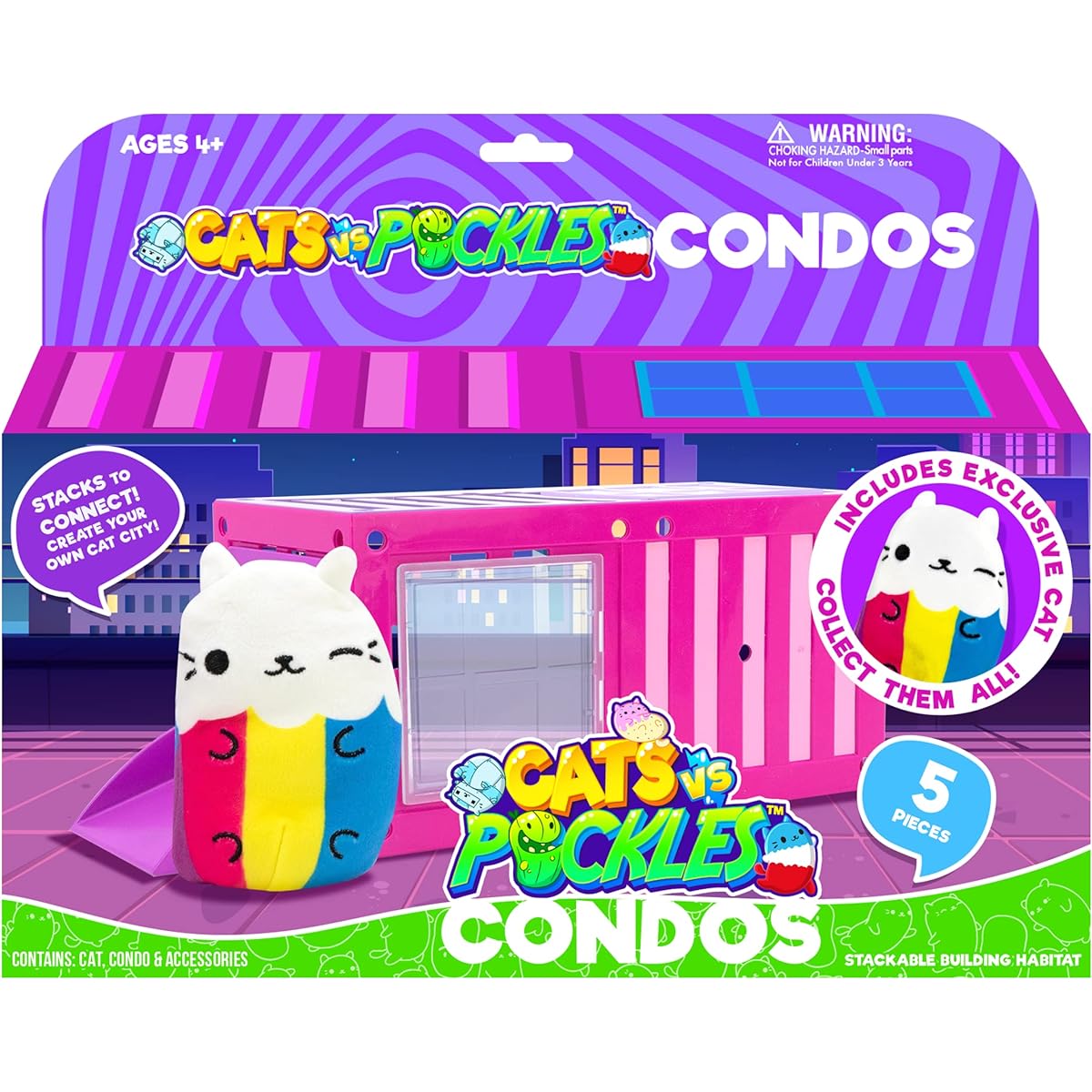 Cats vs Pickles - Cat Condo - Excusive Cat with Prisim! Easter Basket Stuffers for Kids, Boys and Girls