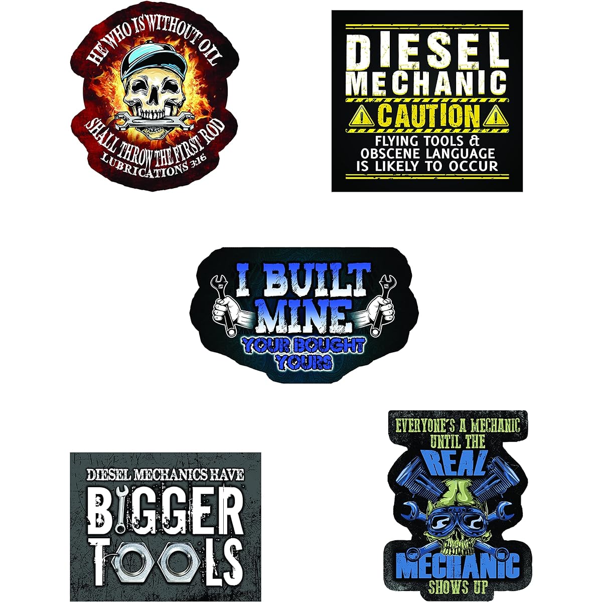 MECHANIC STICKERS - Mechanic stickers are the perfect mechanic gift. Our stickers feature images of mechanic tools that will match any toolbox. - Our garage stickers are waterproof vinyl stickers. Pack of 25