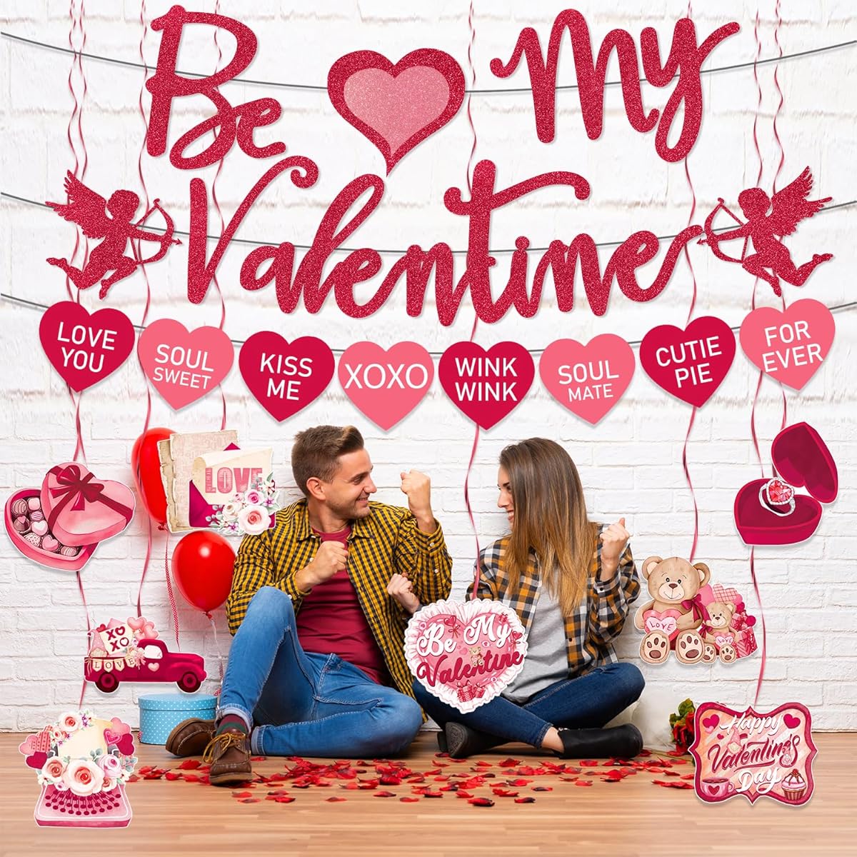 Valentine's Day Decor Banner Swirl 2