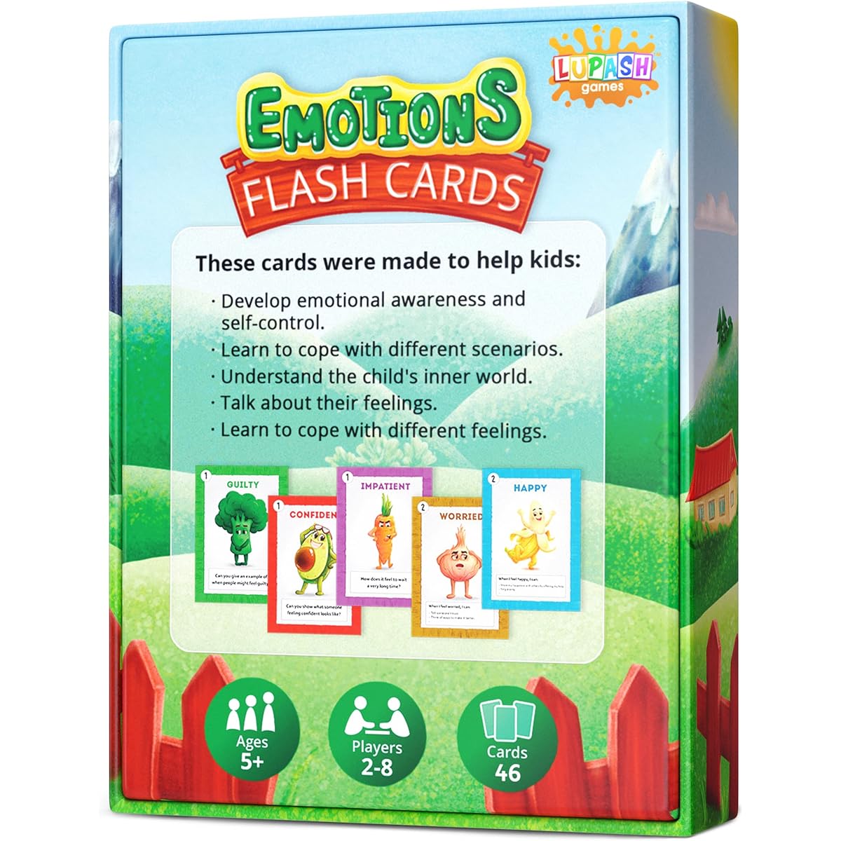 Emotions Cards for Kids - Emotions Flash Cards Help Develop Social Skills - Therapeutic Feelings Cards Game Develop Emotional Intelligence - Preschool Emotions Learning Cards for Autism/ADHD/Special Needs
