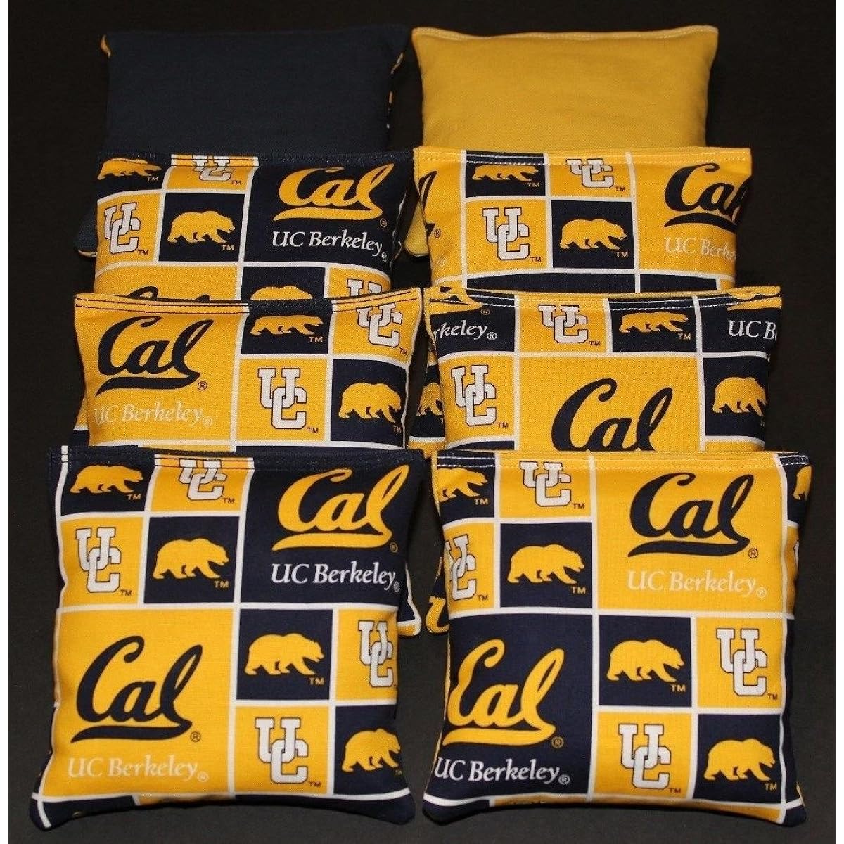 Cornhole Bean Bag w UC University of California Cal Berkeley Fabric Game Toss