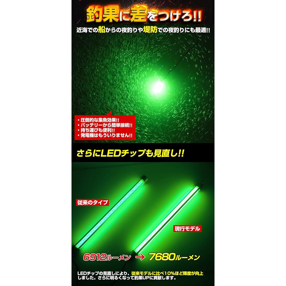 Underwater Fishing Light LED Fishing Light Night Fishing Night Burning Fishing Light Night Light Effective for Squid Glass Eel Hairtail Horse Mackerel Night Mule Squid Fishing Light Lighting Power Consumption 60W Can also be powered by battery 12V only