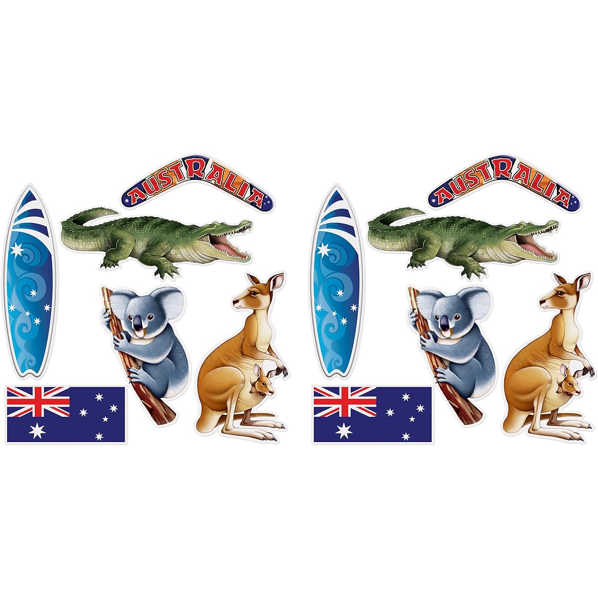 Beistle Australian Cutouts 12 Pieces 12.25" - 19.75" Multicolor