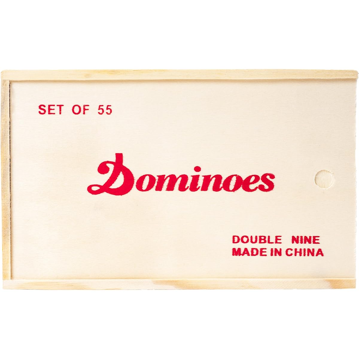 Hey Play Premium Set of 55 Double Nine Dominoes W/ Wood Case Game