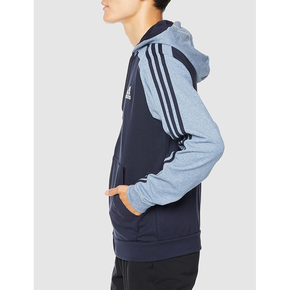 Adidas ZJ806 Men's Sweat Hoodie Essentials Melange French Terry Full Zip Parka