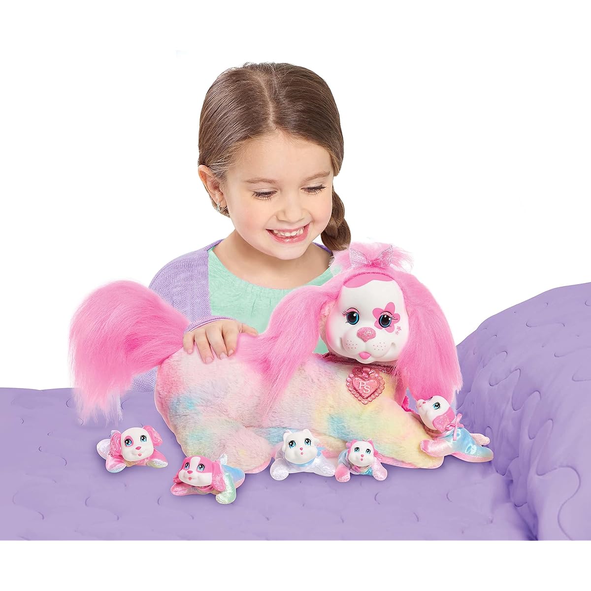 Just Play Puppy Surprise Plush Blossom Animal Dog Toy for Kids Ages 3+