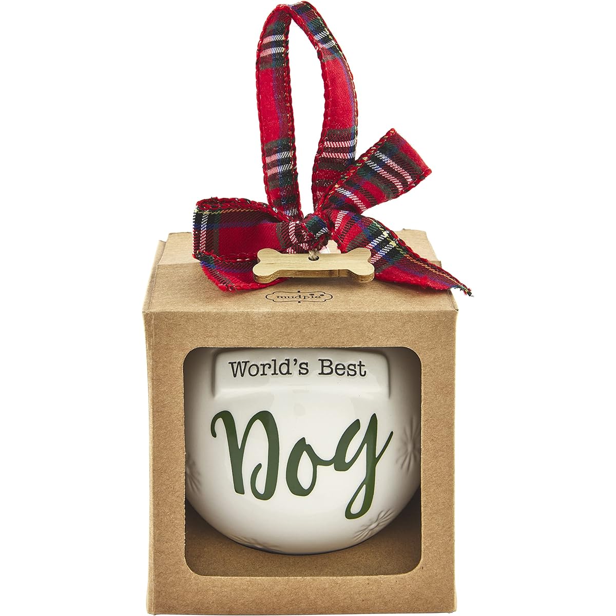 Mud Pie Christmas World's Best Dog Ornament