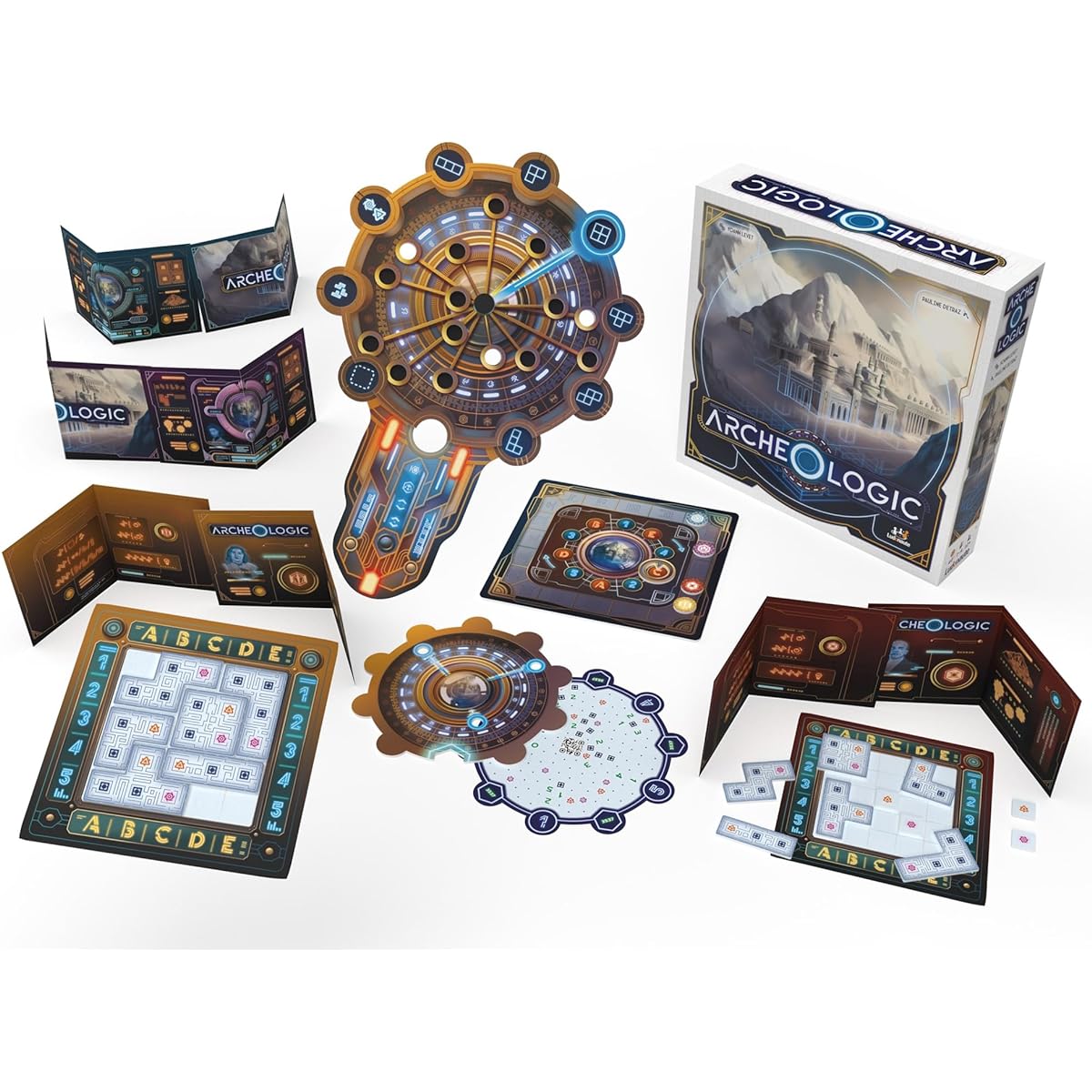 Ludonaute: Archeo-Logic - Competitive deduction board game Find and map hidden cities Ages 12 and up For 1-4 players