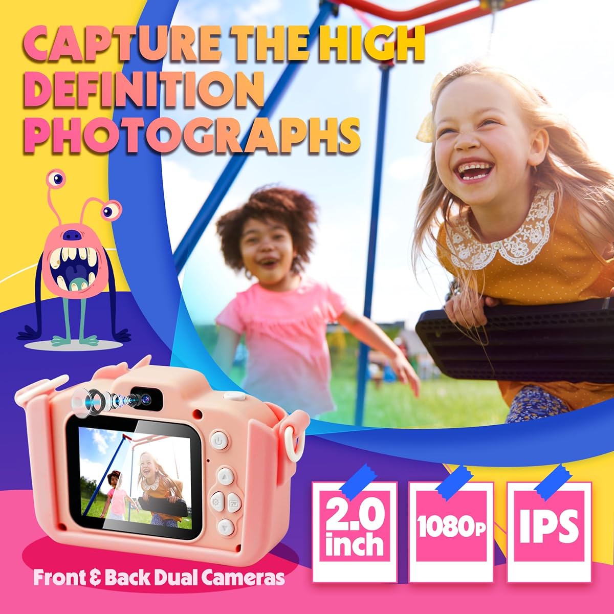 BELLOCHIDDO Kids Camera with Unicorn Soft Silicone Cover