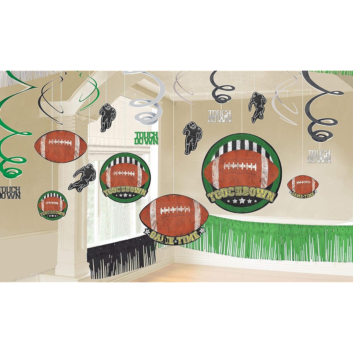 Amscan Football Giant Room Decoration Kit Party Supplies Multi