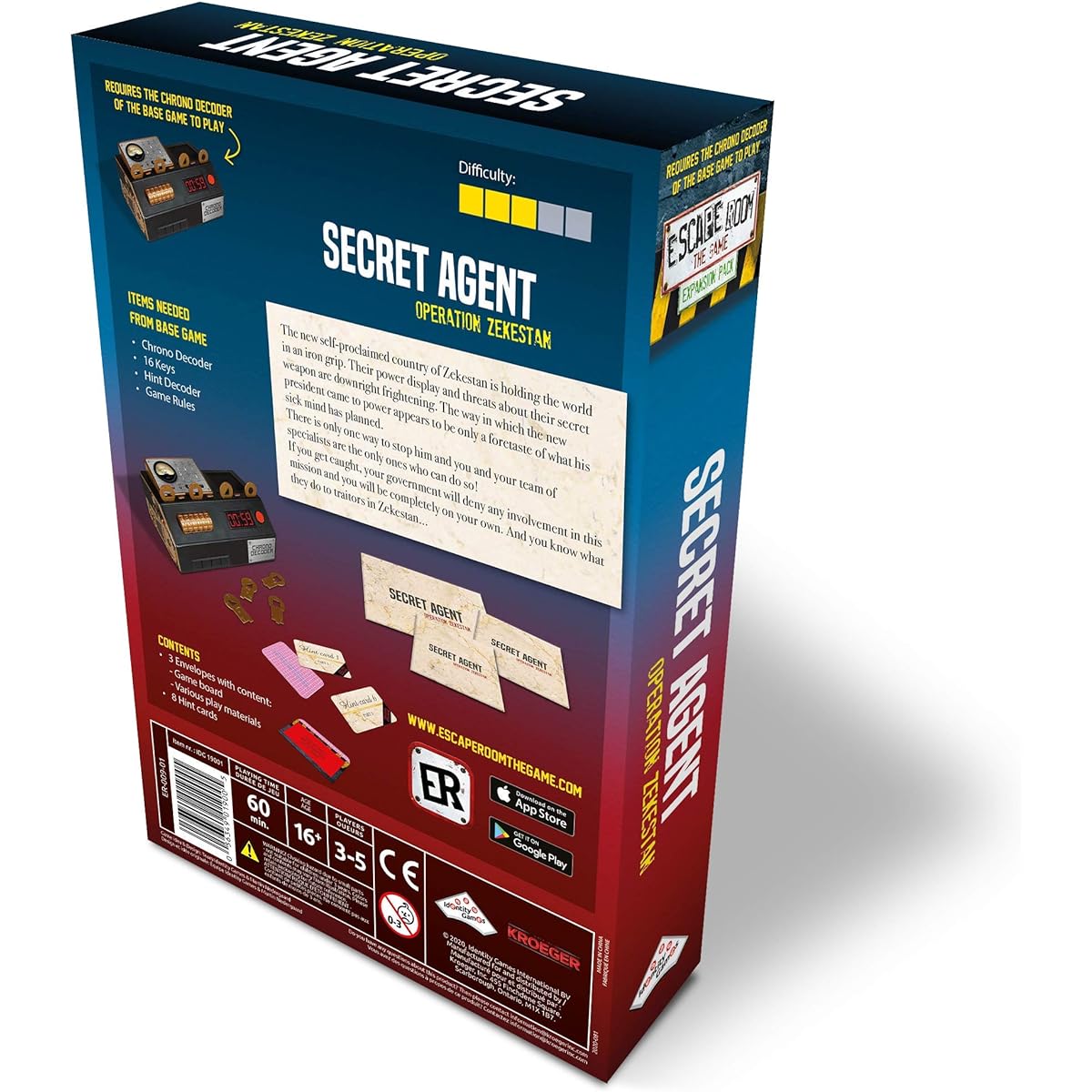 Escape Room The Game Expansion Pack Secret Agent Operation Zekestan | Mystery Solving Board Game for Adults and Teens (English Version)