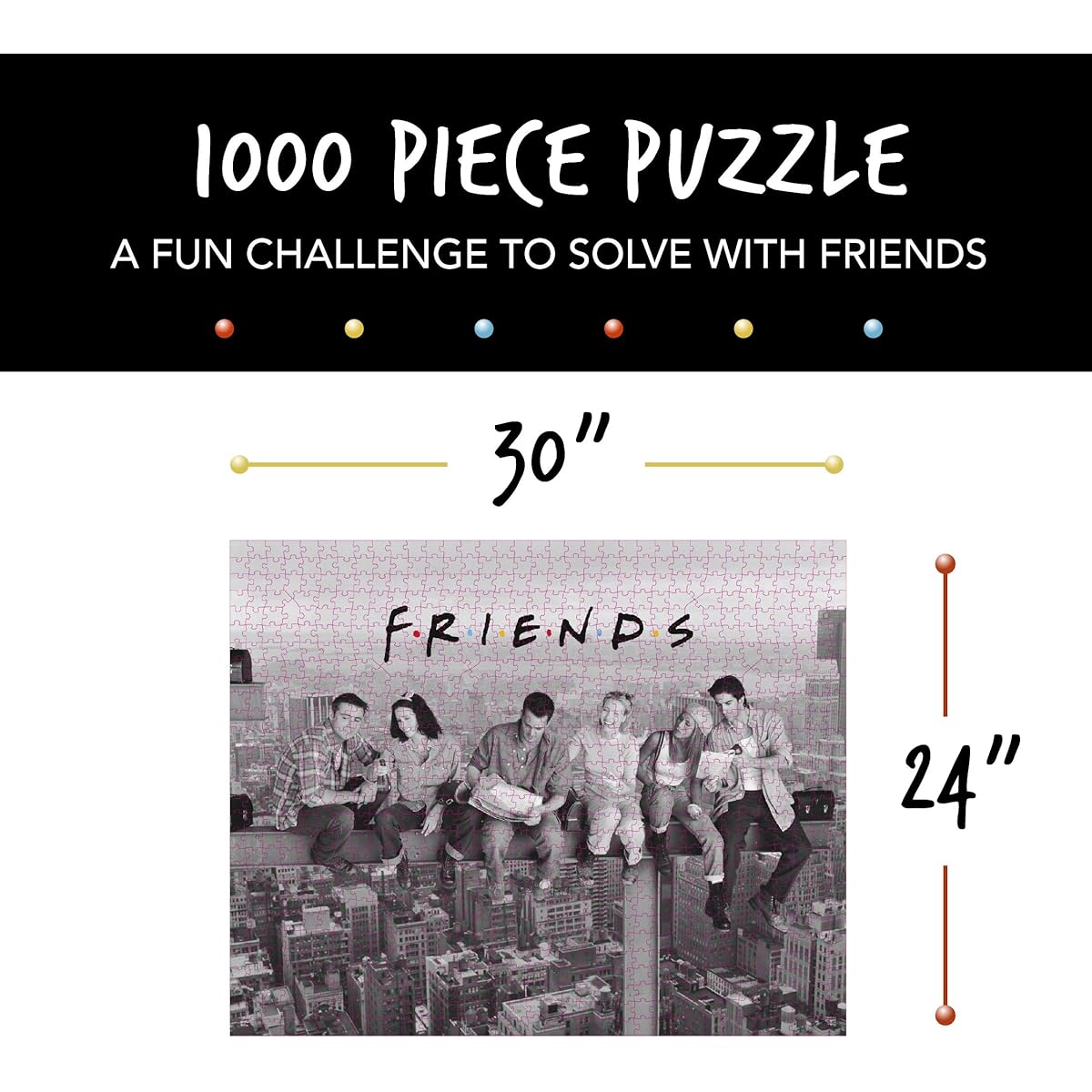 Paladone Friends Puzzle with Skyscrapers 1000 Piece Jigsaw Puzzle