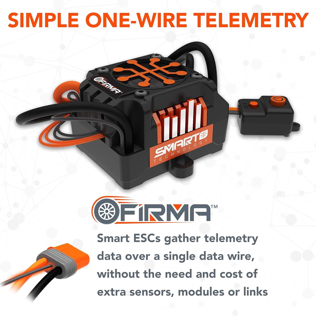 Spektrum Firma 160A Smart ESC with Capacitor 3S-8S SPMXSE1160CP Black