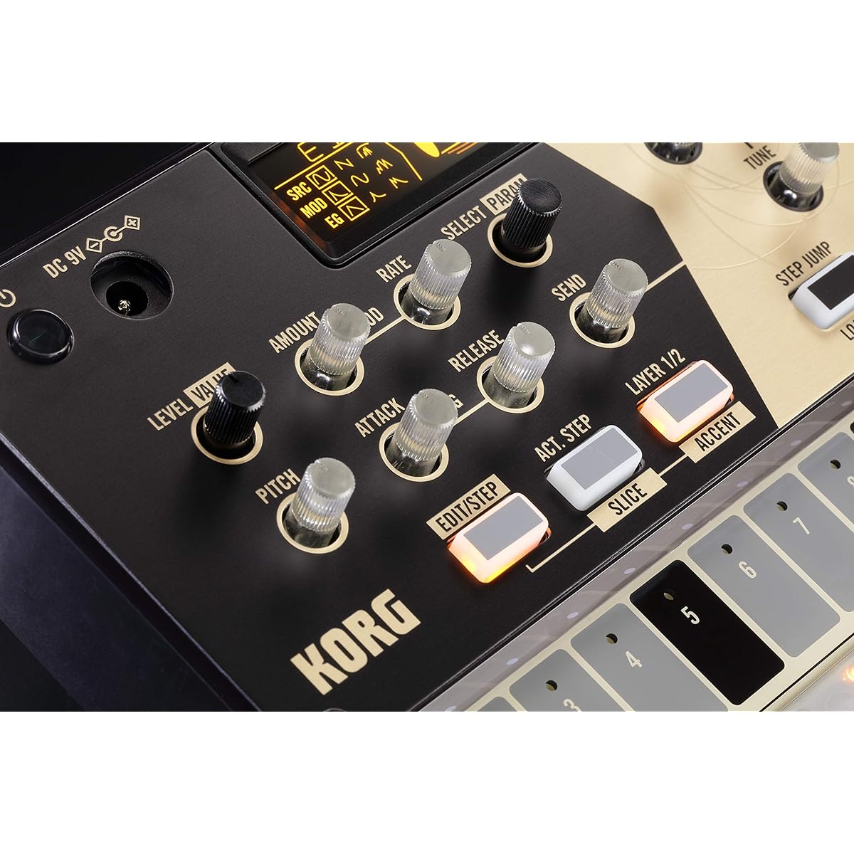 KORG Digital Percussion Synthesizer Volca Drum Rhythm Machine Built-in Speaker Compact size that can be used with headphones Compact size that can be used anywhere