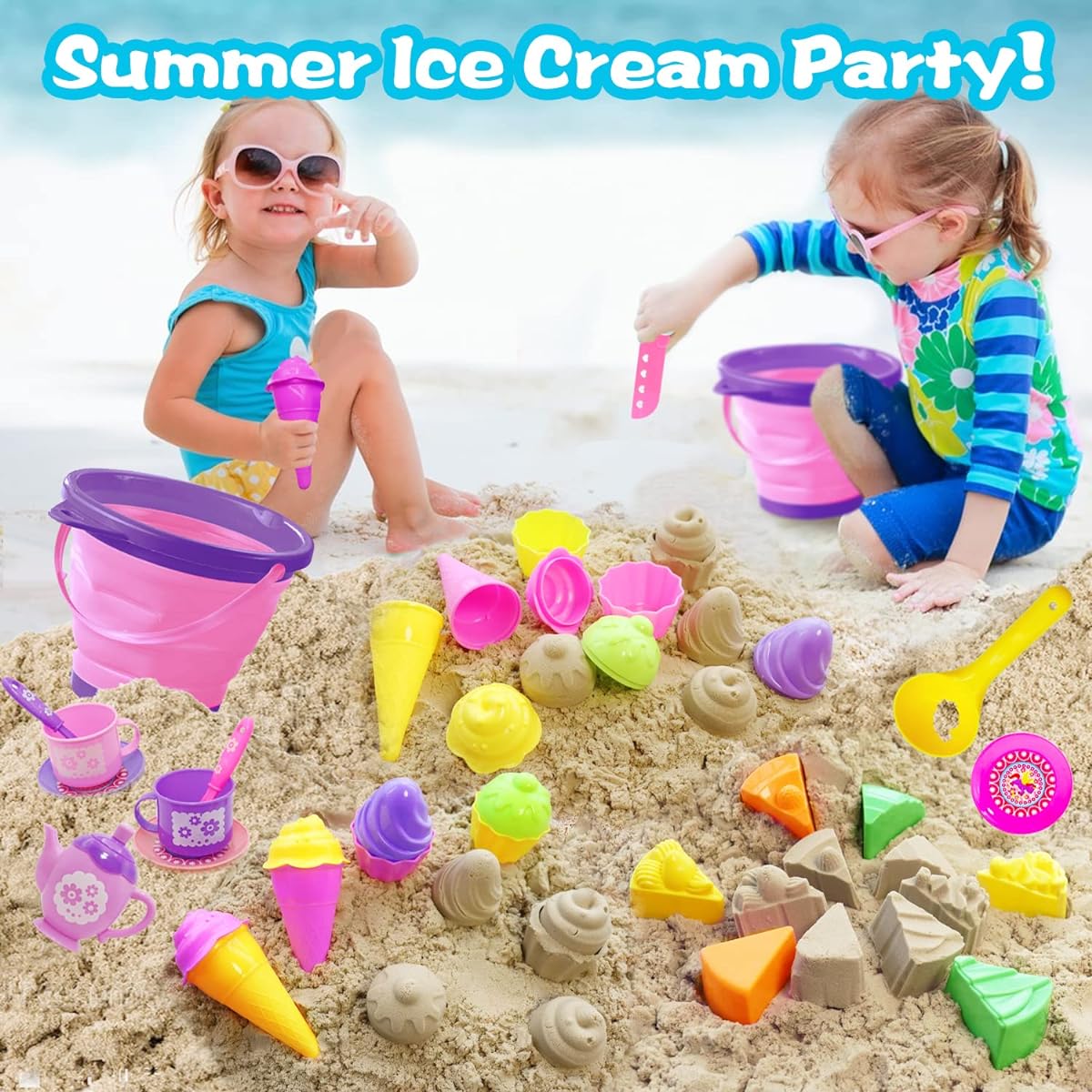 66 Pieces Clay Dough Tools Kit with,w/Animal Shapes Dough Extruders Toys,Kids Pretend Party Pack