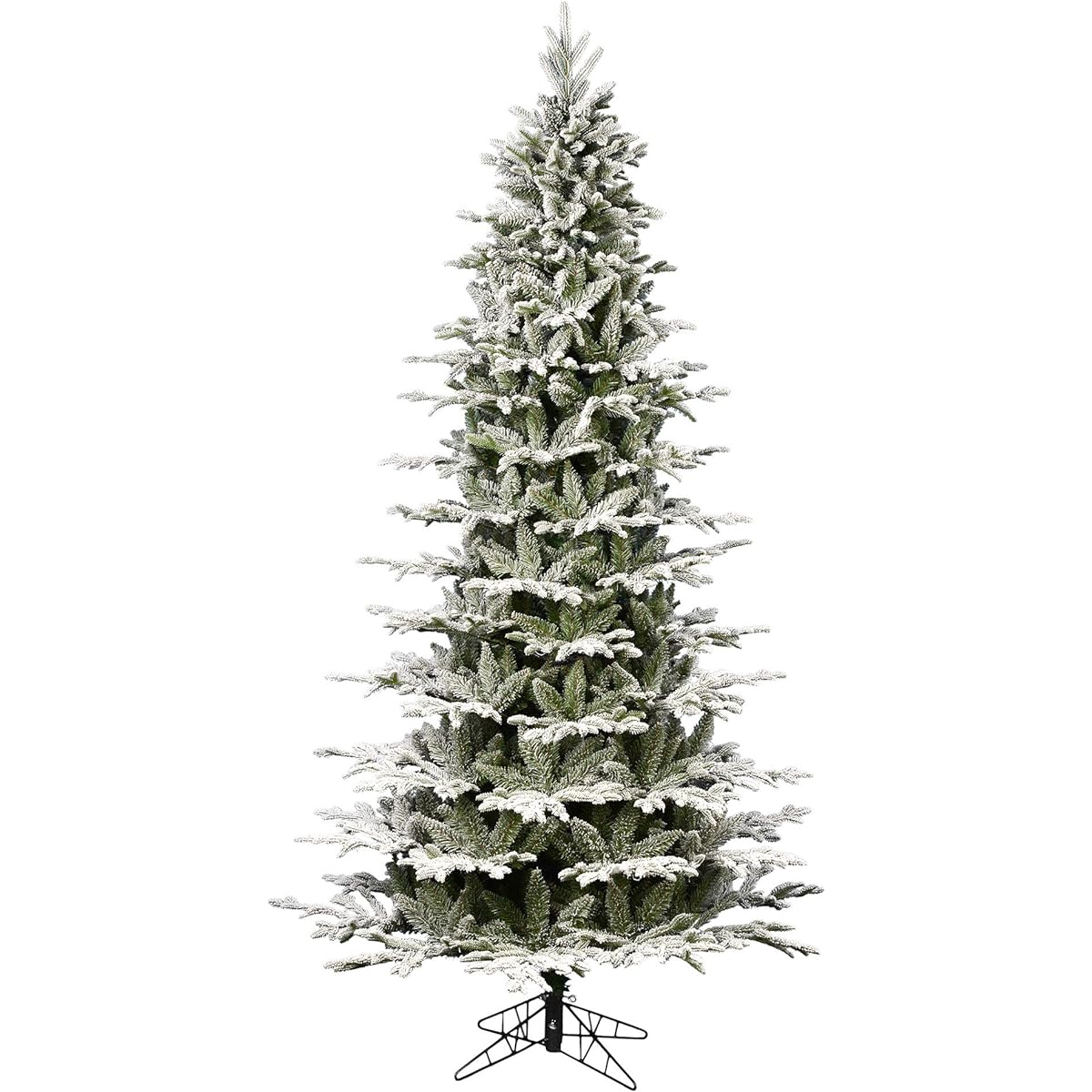Vickerman flocked white on green Christmas tree