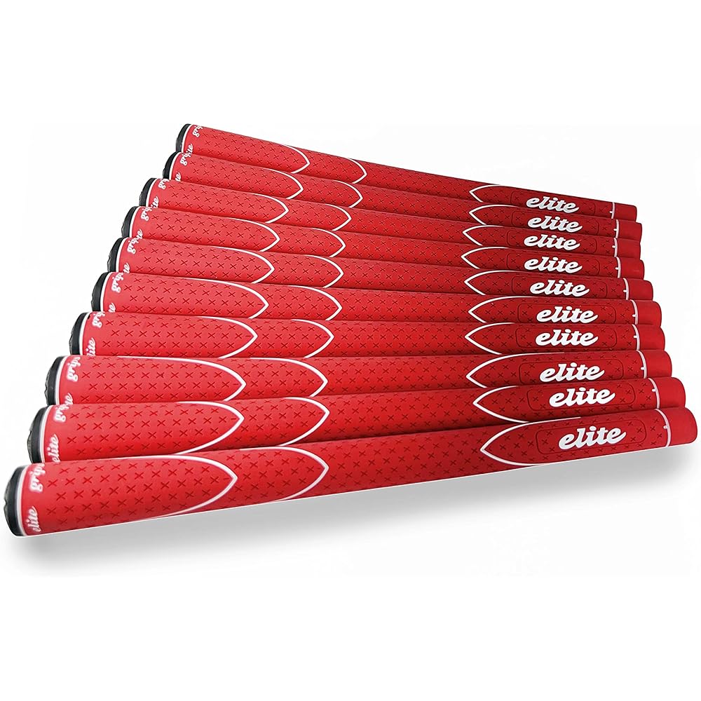 elitegrips Golf Grips X360 M60 Set of 10 Red with Backline