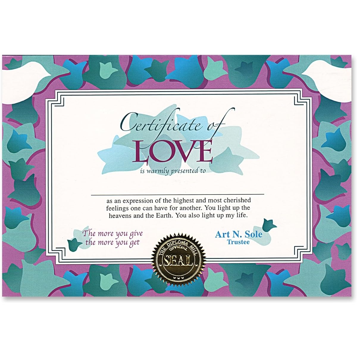 Certificate of Love