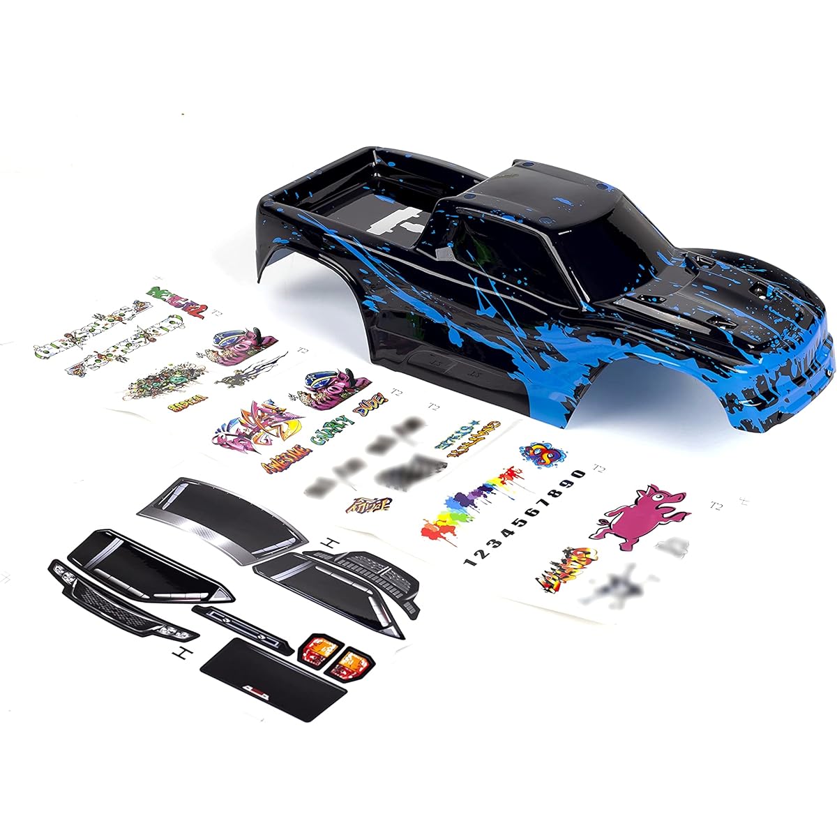 SummitLink Custom Body Muddy Blue Style Traxxas Hoss 4X4 VXL 3S 4WD Truck Shell Cover (Truck Not Included) H-MBL-01