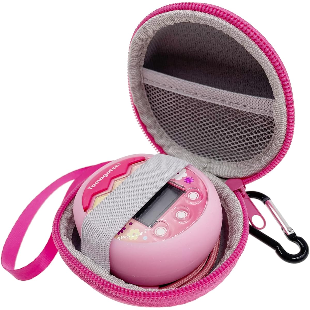 xcivi Hard Carry Case and Silicone Skin Shell Cover for Tamagotchi Pix Virtual Interactive Pet Game Machine (Pink)