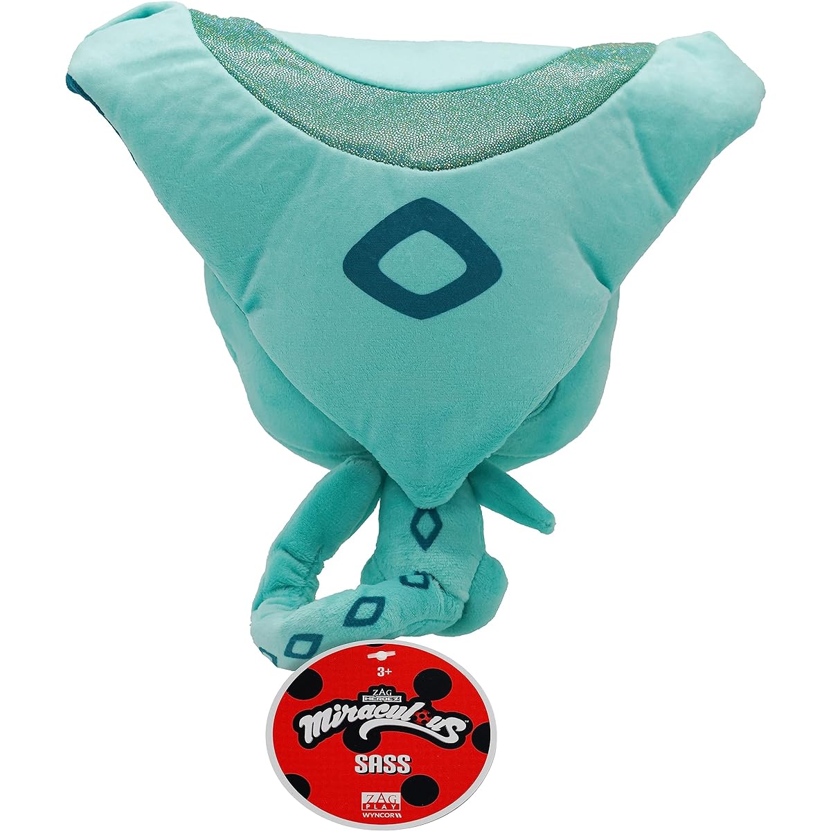 Miraculous Ladybug - Kwami Mon Ami Sass, 9" Snake Plush Toy for Kids, Super Soft Stuffed Animal with Resin Eyes, High Gloss Finish and Fine Stitching (Zag Play)