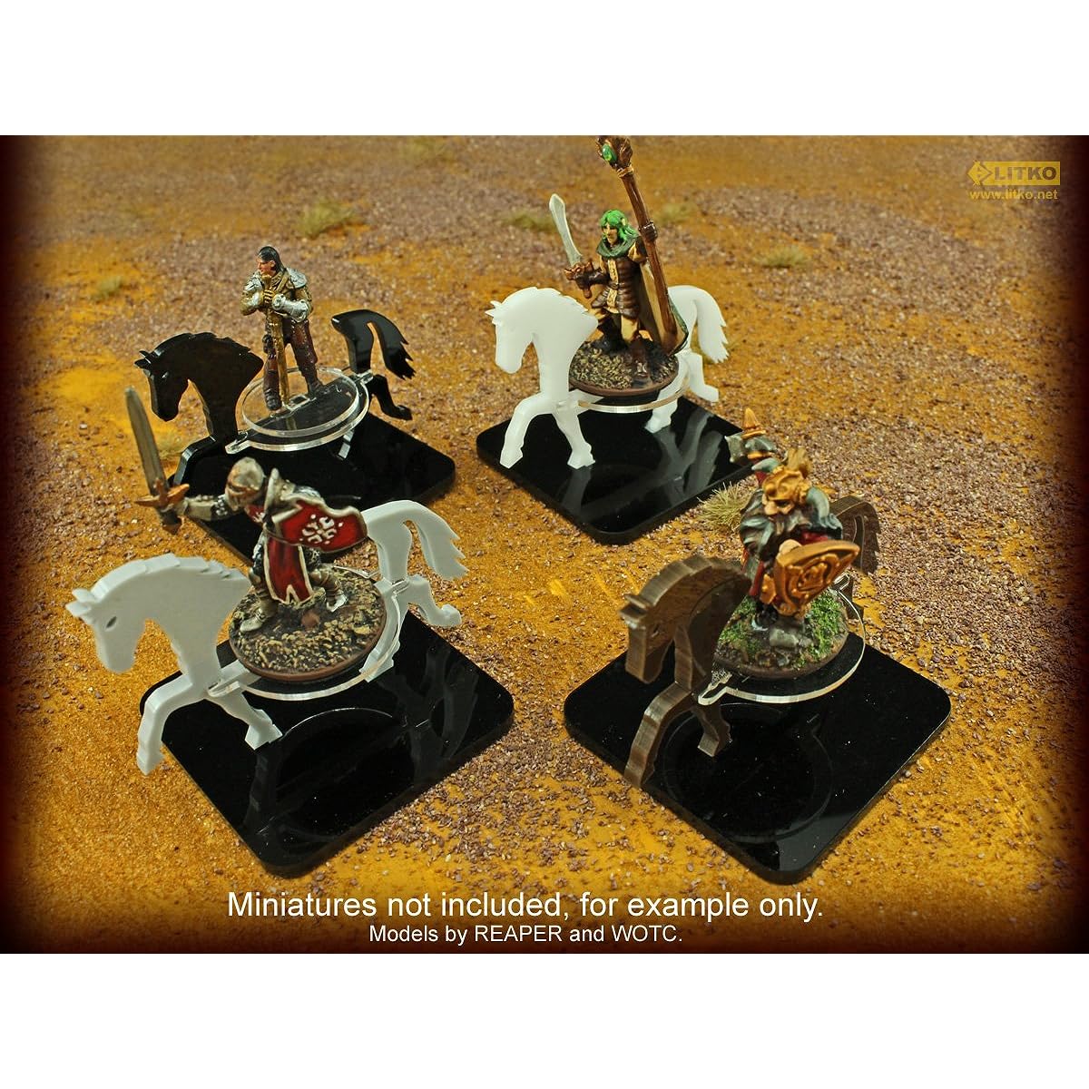 Warhorse, Character Mount Marker, Black, 2x2 inch Base (1)