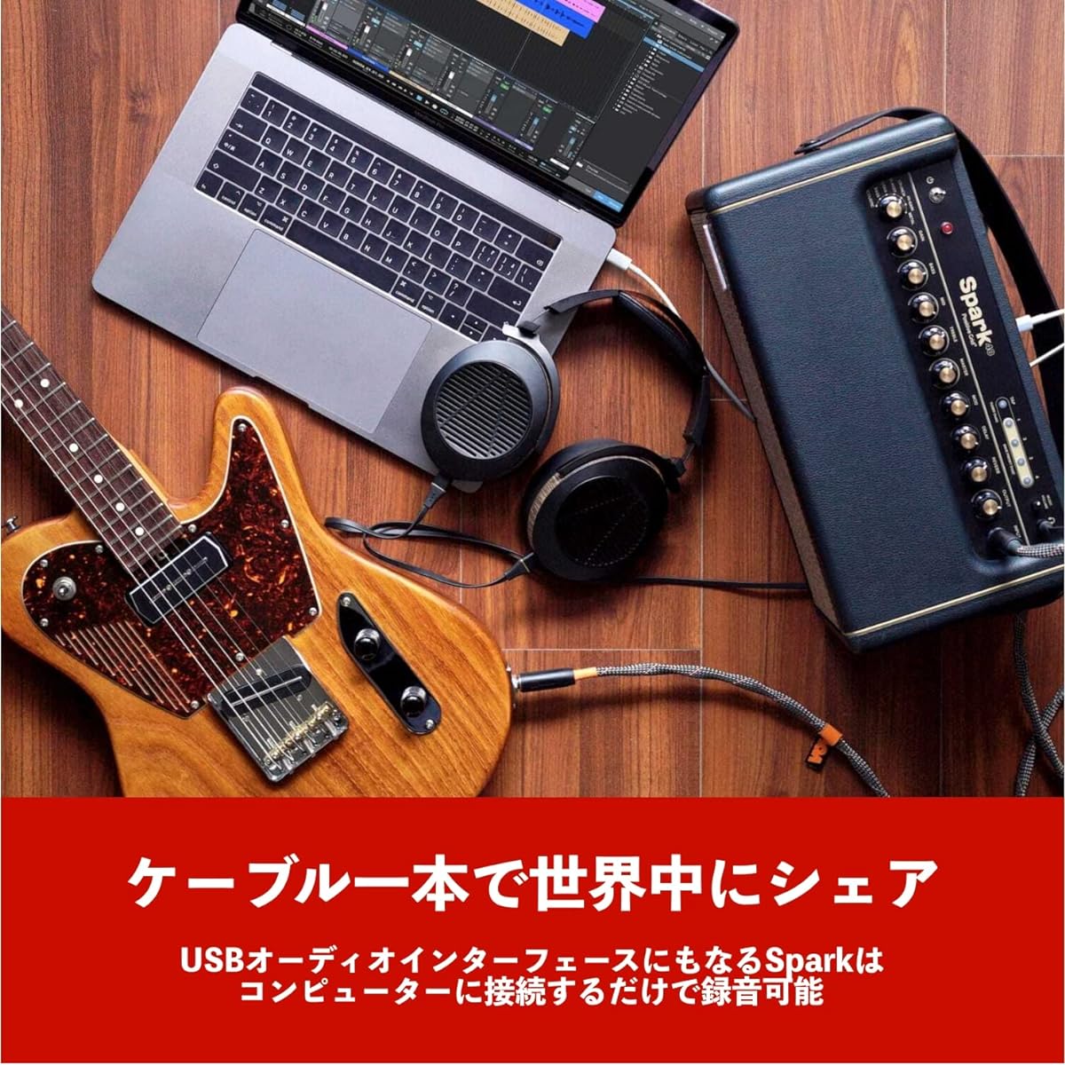 Positive Grid Spark Black Guitar Amplifier Small Bluetooth * Exclusive Manufacturer Original Pick Included