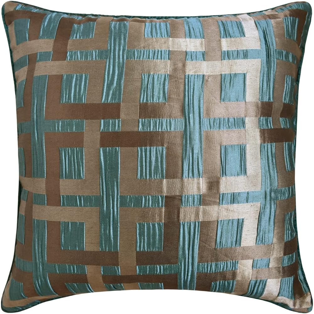 The Home Centric Cushion Cover Art Silk 45x45 cm Navy - Aladdin