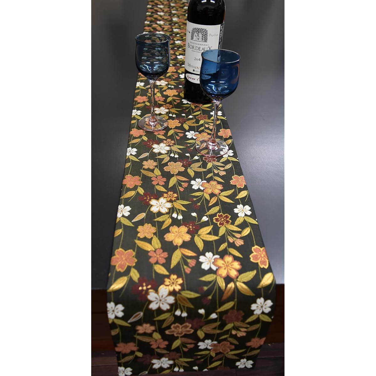 Shinsendo Kimono Table Runner Japanese Hospitality Japanese Table Coordination 180 x 20 cm (Sakura, 180 x 20 cm)