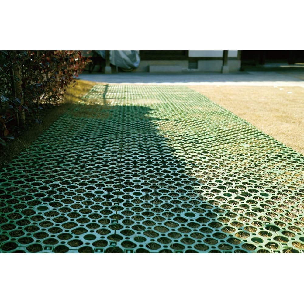For bicycles and pedestrians, lawn protection material that is kind to people and lawns, set of 8 eco unit mats, 2 square meters, 8 fixing pins included