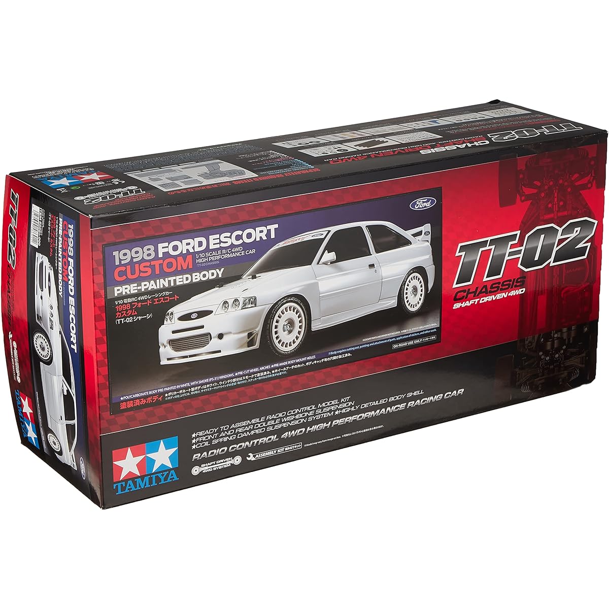 Tamiya 1/10 Electric RC Car Series No.691 1998 Ford Escort Custom (TT-02 chassis) 58691