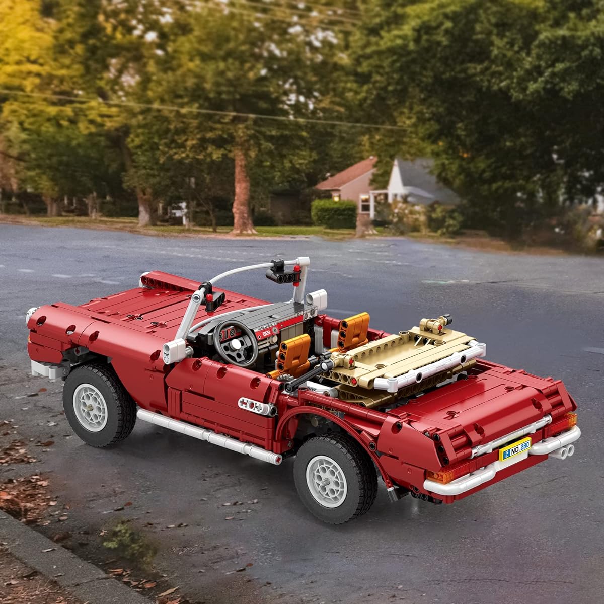 JMBricklayer 60122 Convertible Model Car Kit MOC Sports Car Building Set with Shock Springs Transform Creative Toy Car Model Building Blocks Gifts for Boys and Car Lovers (1578 Pieces)