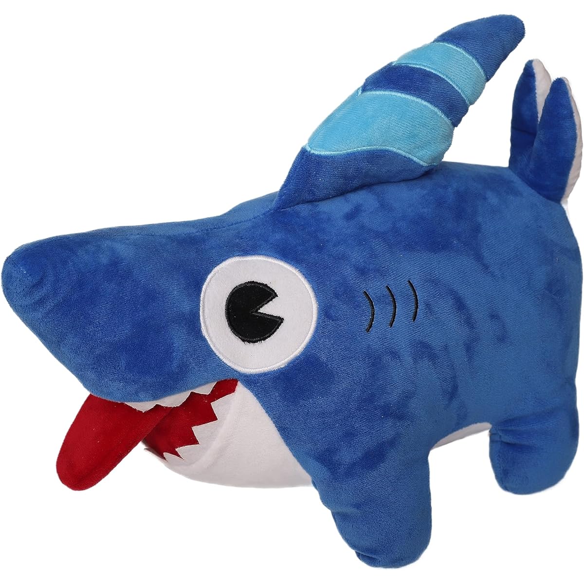 Goulegu Free Shark Stickers 25 Pieces Shark Dog Plush Toy Shark Puppy Animal Stuffed Toy Doll Birthday Gift for Kids Boys Girls (Blue Shark Stuffed Toy) (11 Inch)