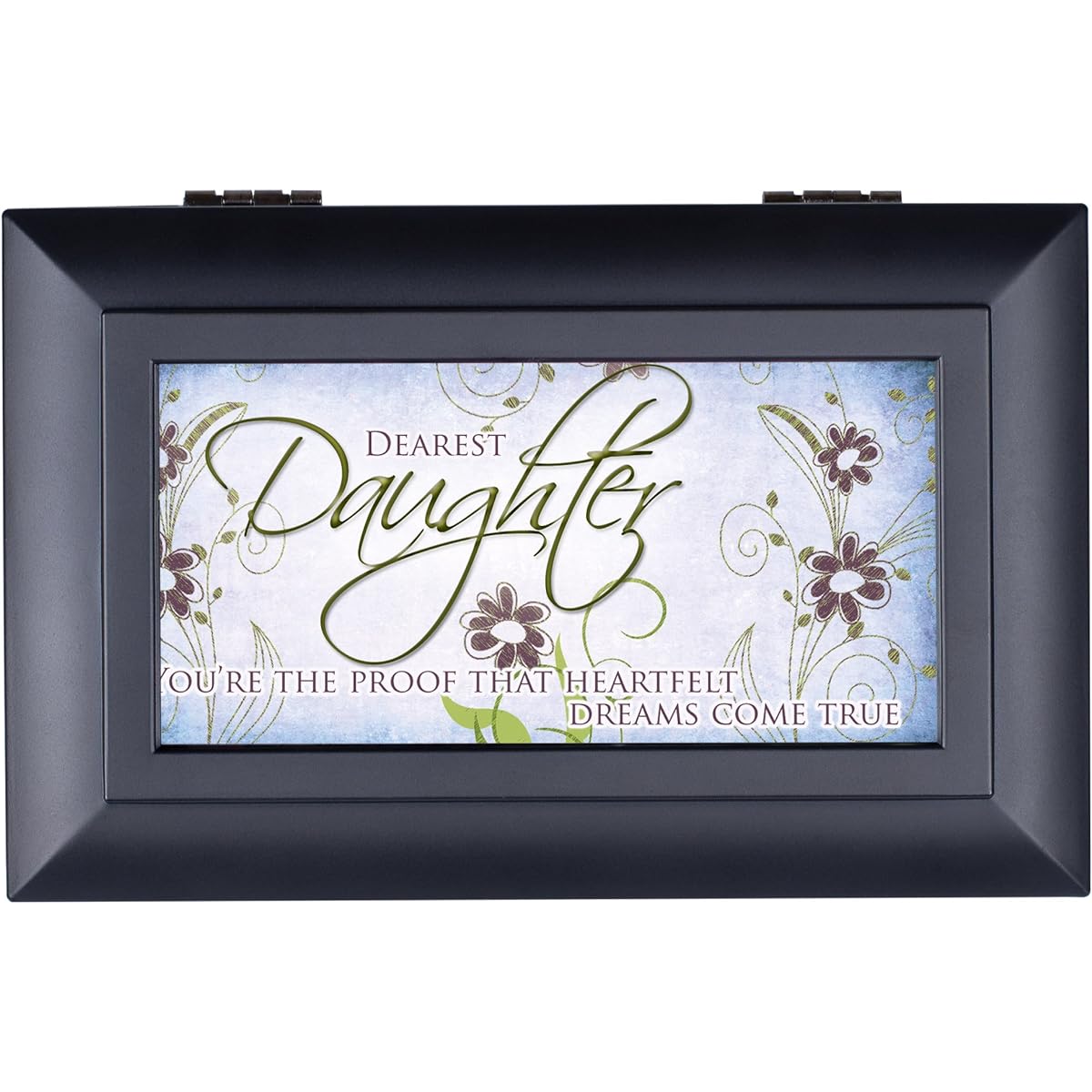 Daughter Cottage Garden Black Petite Music Box Plays Wonderful World