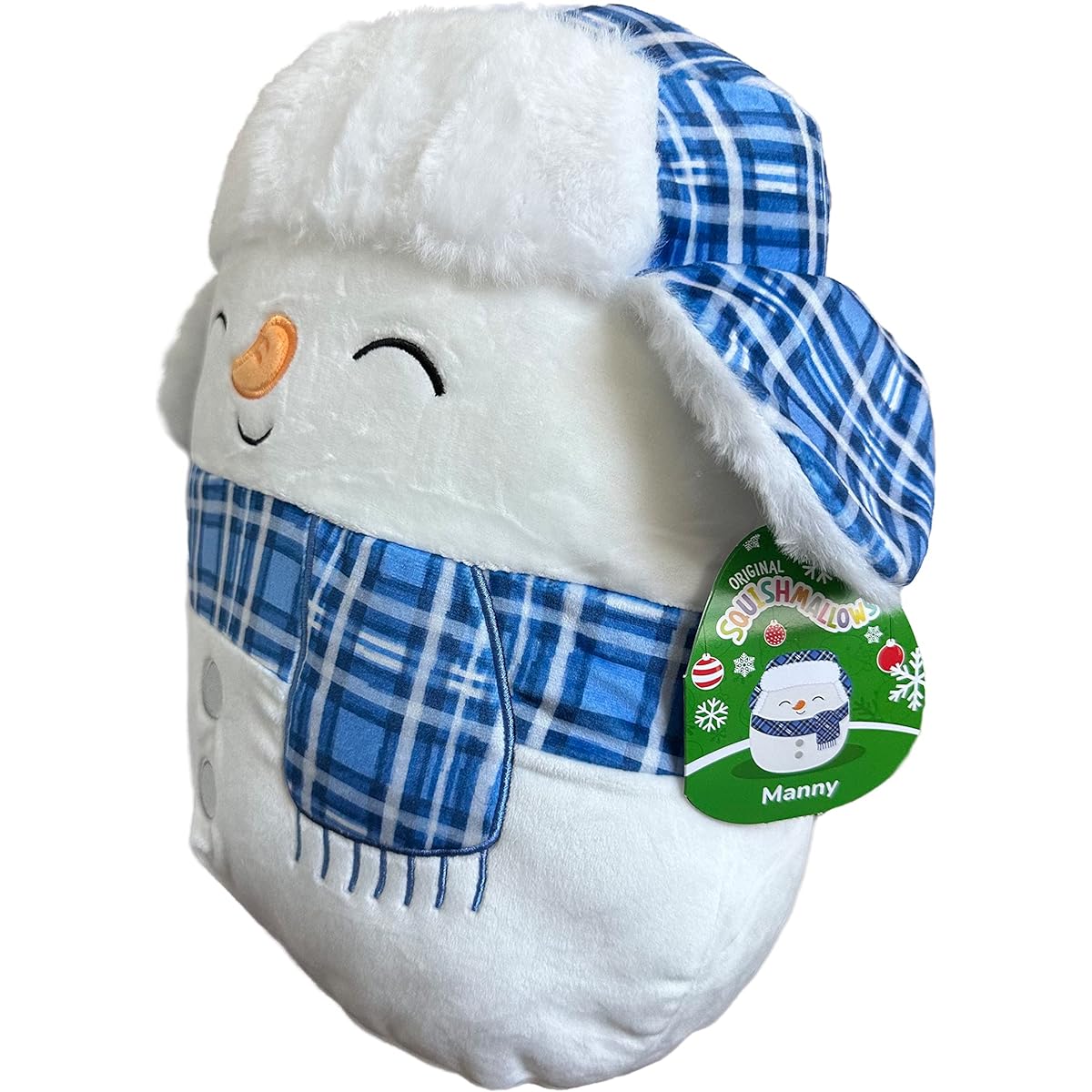 Squishmallow 12" Manny the Snowman Plush - Official Kelly Toys - Soft and Squishy Stuffed Animal for Kids