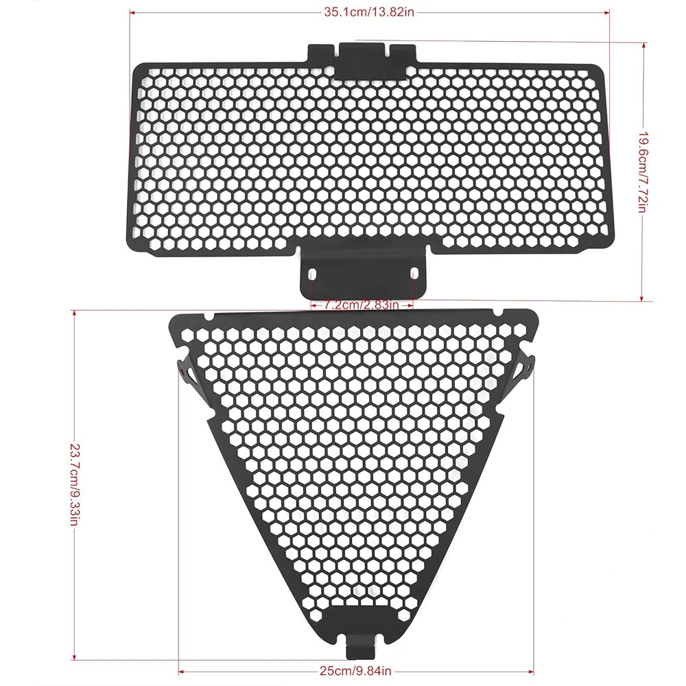 Worldmotop Motorcycle Radiator Guard for Ducati Panigale V2 2020 959 Panigale 2016 2017 2018 2019 Panigale 899 1299 (Black, Radiator Guard)