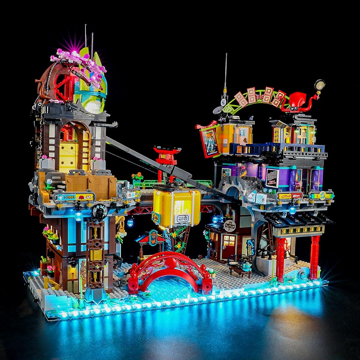 BRIKSMAX LED Lighting Kit for LEGO-71799 Ninjago City Market - Compatible with LEGO NINJAGO Building Blocks Model - LEGO Set Not Included