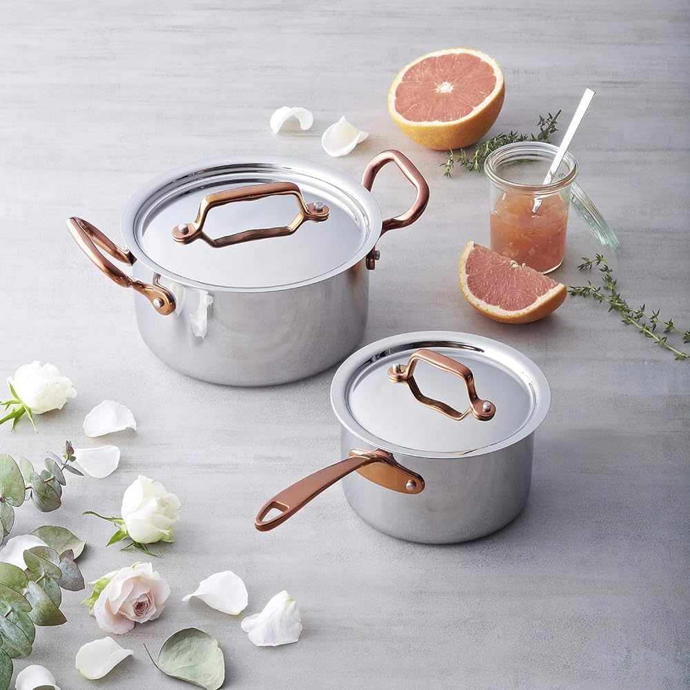 Vitacraft IH Compatible One Hand Pot 12cm Rose Gold Dear 3951
