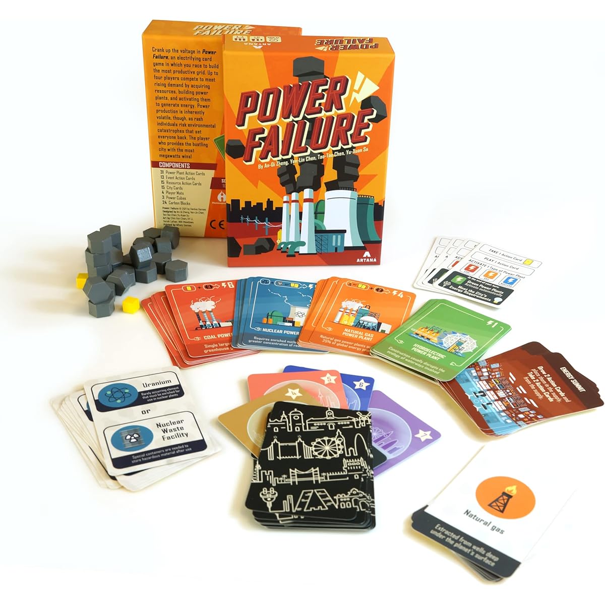 Power Failure | Family Card Game about Building Power Plants that Generate Electricity | Fun and Educational Strategy Board Game for Adults, Teens and Kids for Game Night or Science Classroom