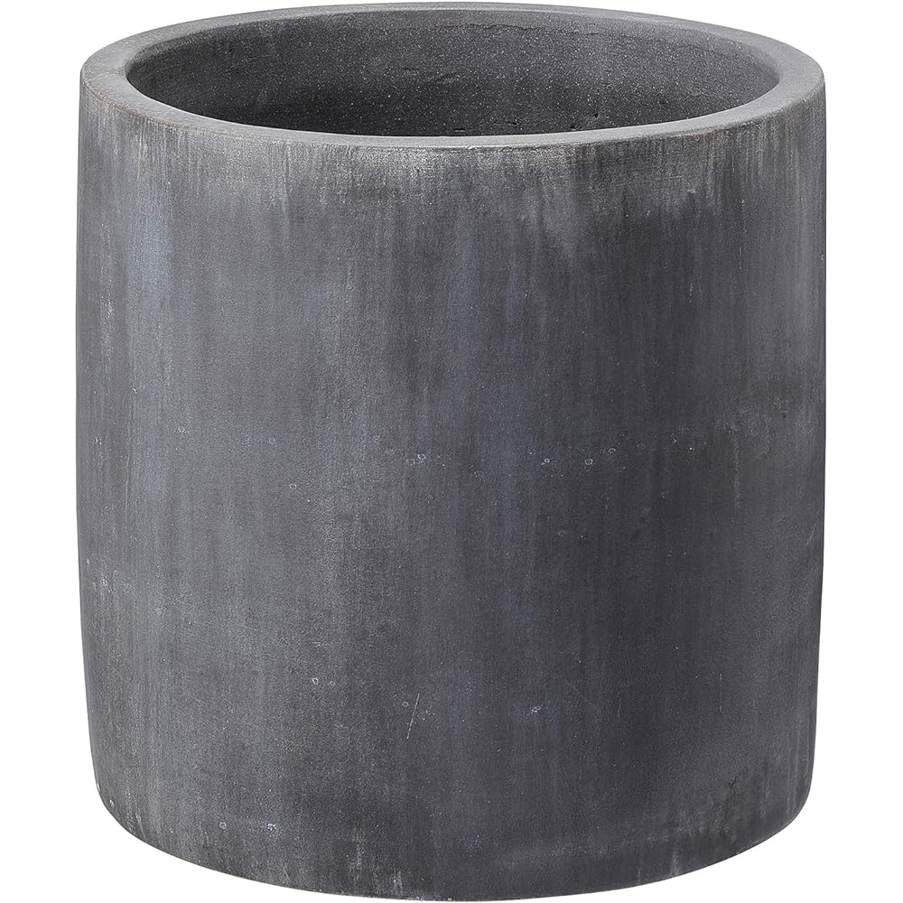 Green Pot Planter Rainy Cylinder EB-RC3535DG 35cm Dark Gray