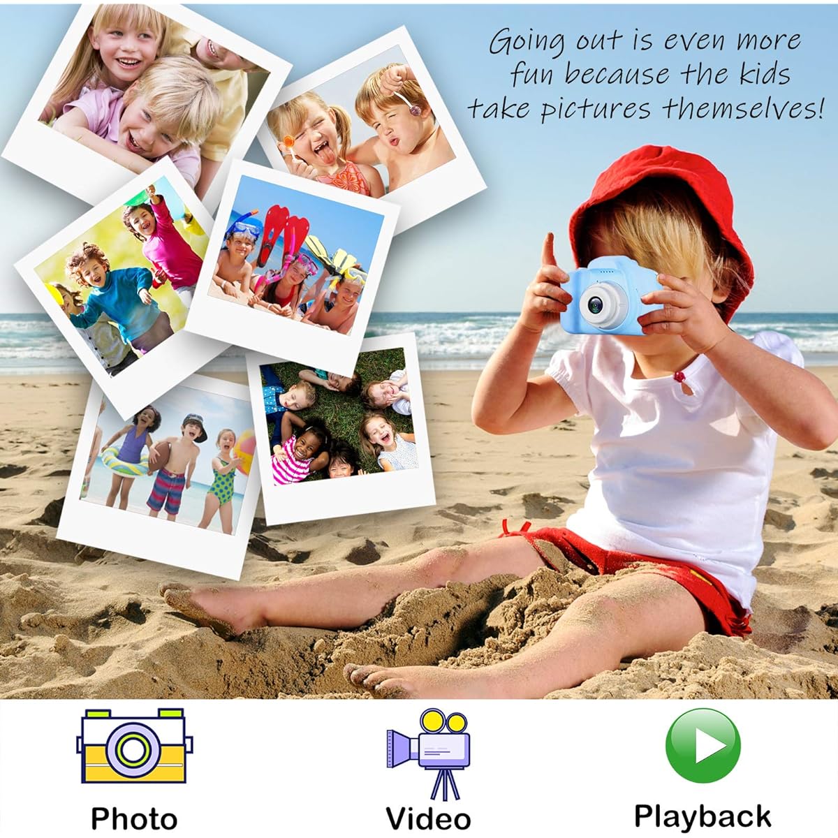 OUPUSES Upgraded Kids Camera for Toddlers Christmas Birthday Gifts for 3-9 Year Old Girls and Boys HD Digital Video Camera Mini Play Camera for 3 4 5 6 7 8 9 Year Old Boys with 32GB SD Card