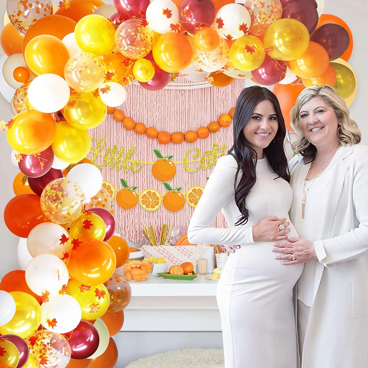 Birthday Decoration Balloon Set 111 Pieces Balloons Orange Gold Wine Red White Balloon Decoration Autumn Leaf Garland Fall Decoration Wedding Birthday Thanksgiving Halloween Party Decoration