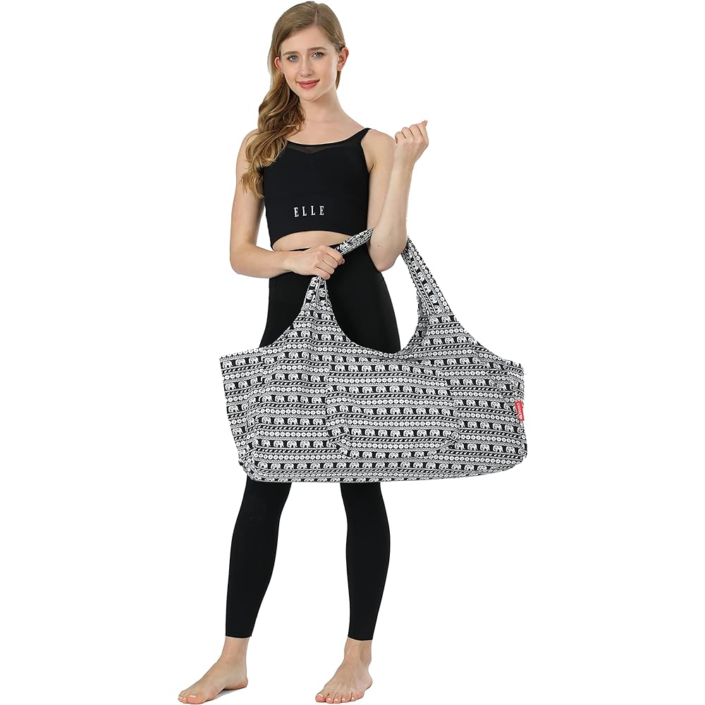Aozora Yoga Mat Bag, Large Size Yoga Mat Tote, Sling Carrier with Pocket, Fits Mat, Multifunctional Storage Pocket, Light and Durable