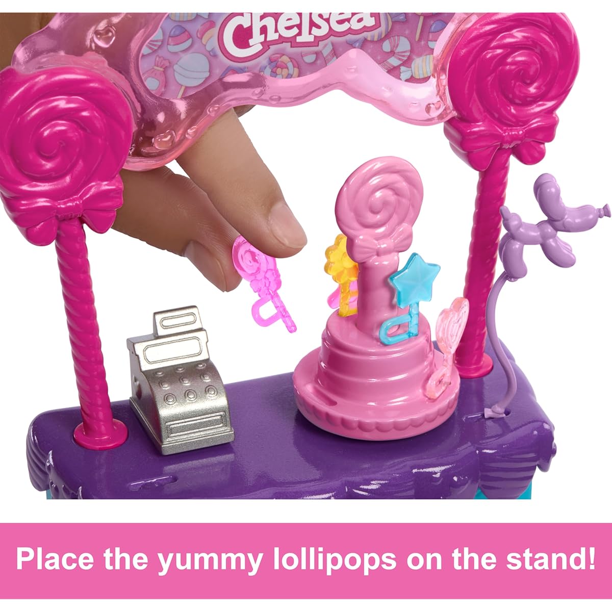 Barbie Chelsea Doll & Lollipop Stand Playset with Accessories, 10 Piece Toy Set Stacie to The Rescue Movie