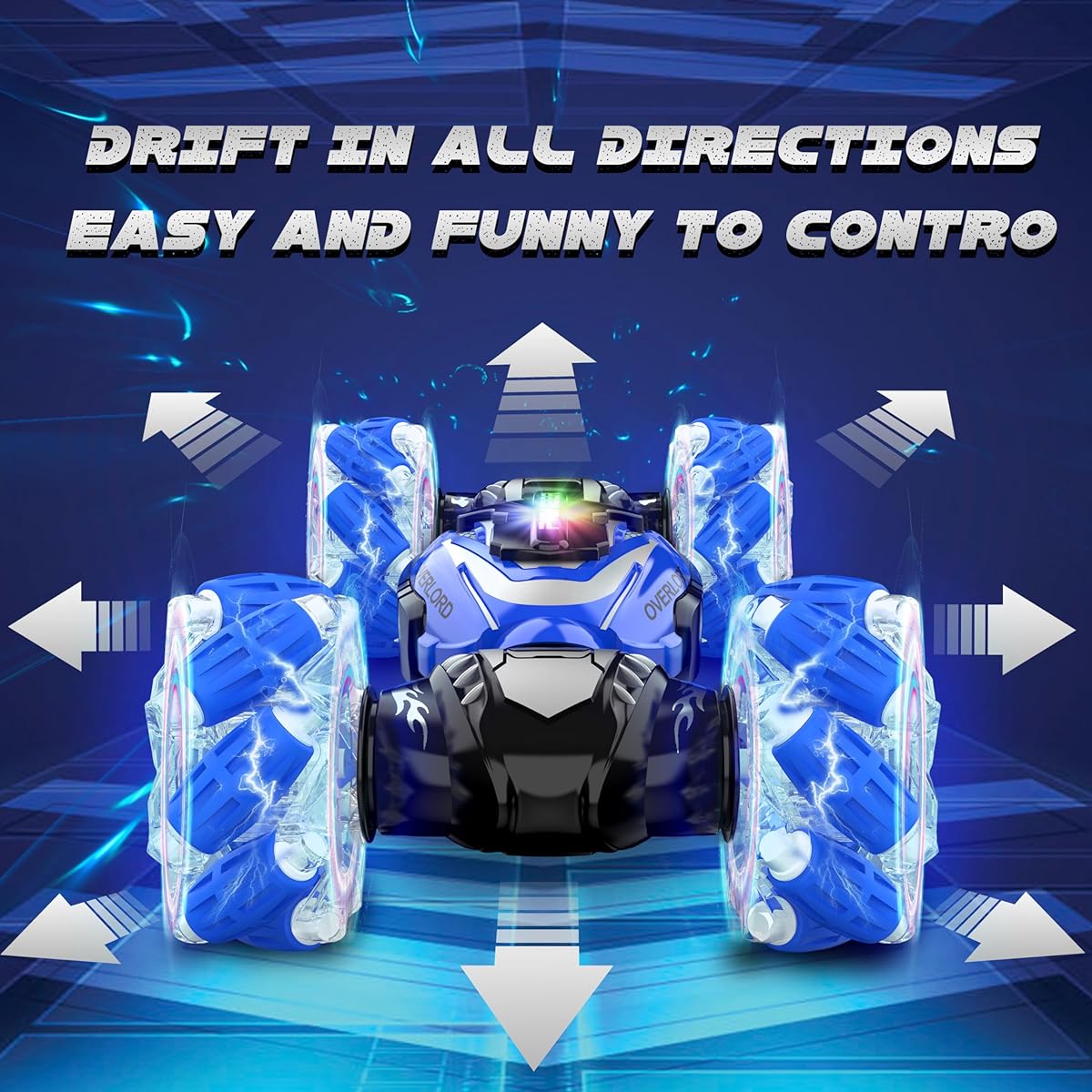 Remote Control Car Gesture Sensing RC Stunt Car 4WD Transform Off-Road Rotation 2.4Ghz Hand Control Remote Control Twister Car Radio Controlled Car for Kids Boys Girls Toys Gifts Ages 6 7 8 9+