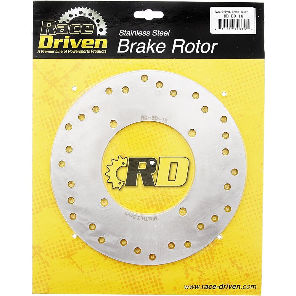 Race Driven Rear Brake Rotor Disc & Brake Pads for Polaris Sportsman 400 450 500 600 700 800 HO MV7 EFI 4X4